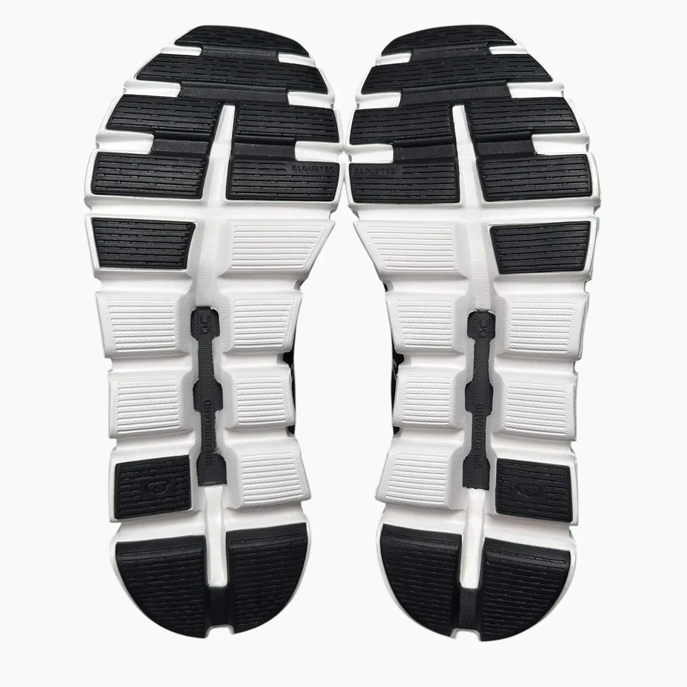 On Cloud 6 Shoes Womens 8.5 Black White Lightweight Athletic Running 3WF10060299